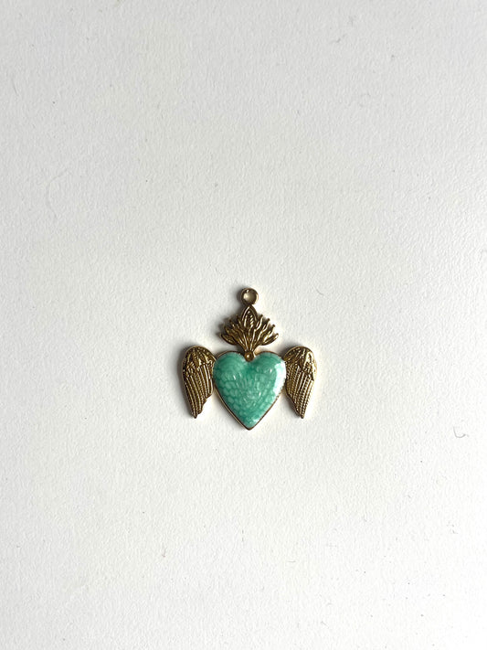 Ciondolo Temperanza gold verde acqua